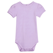 Blank Girl's Short Puff Sleeve Infant Bodysuit